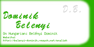 dominik belenyi business card
