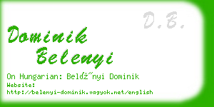 dominik belenyi business card